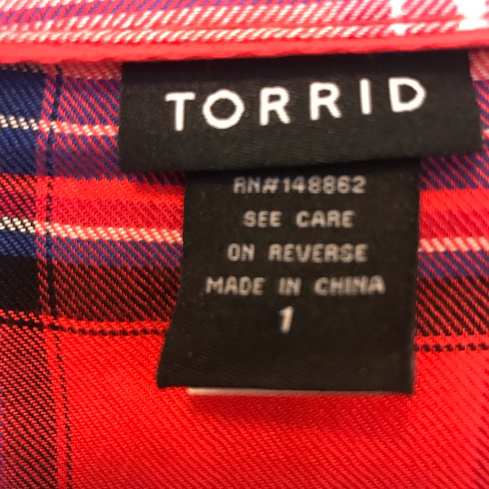 Red Plaid Button Down - image 2